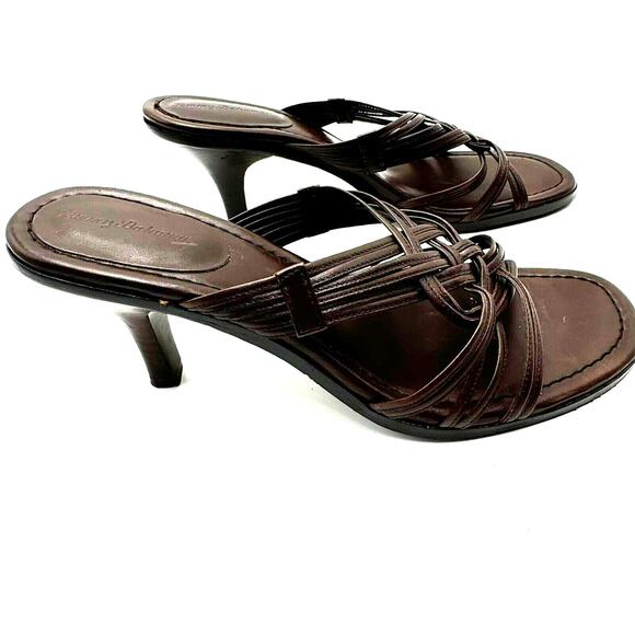 TOMMY BAHAMA | Women's 8.5 Brown Braided‎ Leather Strappy Heeled Sandals Heels - Picture 1 of 7